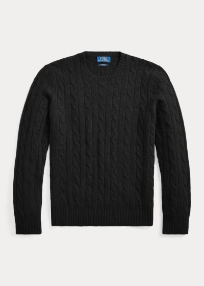 Sueter Polo Ralph Lauren Hombre Negros - Cable-Knit Cashmere - DSZXK4210